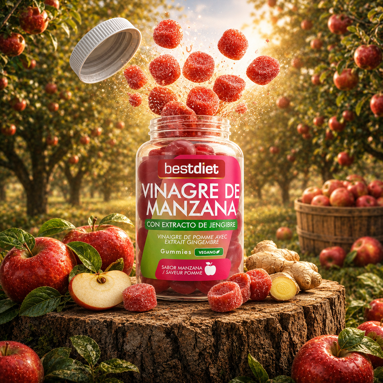 GUMMIES DE VINAGRE DE MANZANA ANTI HINCHAZÓN