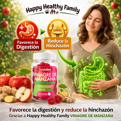 GUMMIES DE VINAGRE DE MANZANA ANTI HINCHAZÓN