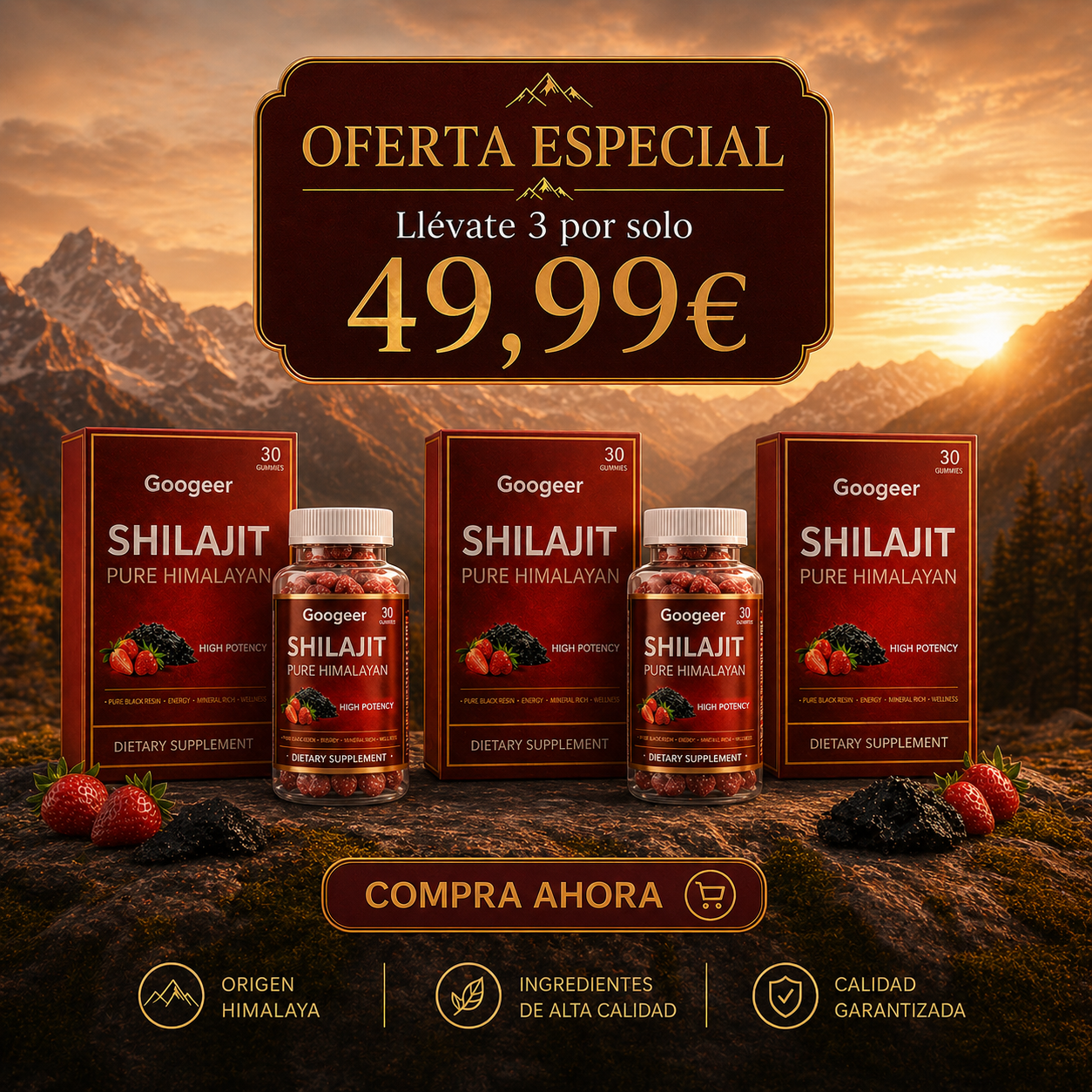 Himalayan Gummies con Shilajit