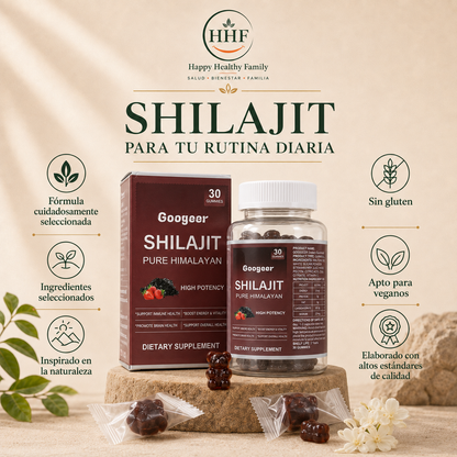 PACK ENERGIA NATURAL — Resina + Gummies de Shilajit + Gummies de Vinagre de Manzana