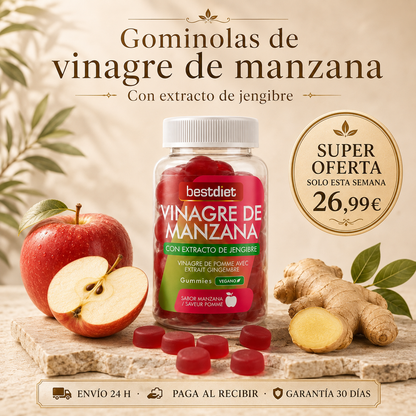 Gummies de Vinagre de Manzana con Extracto de Jengibre