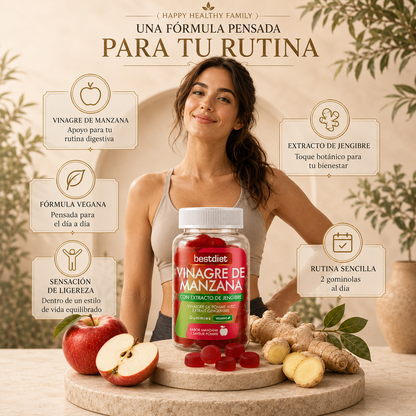 Gummies de Vinagre de Manzana con Extracto de Jengibre