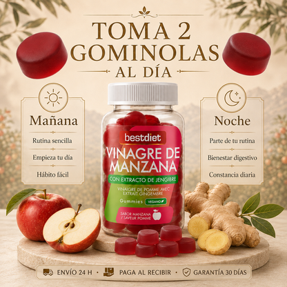 Gummies de Vinagre de Manzana con Extracto de Jengibre