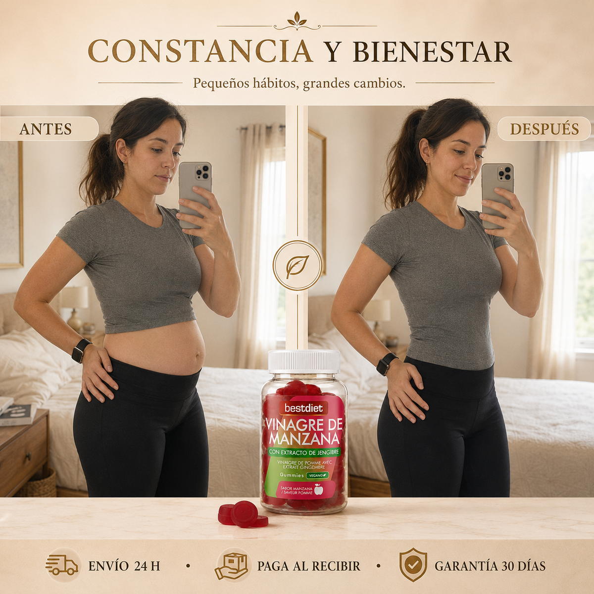 Gummies de Vinagre de Manzana con Extracto de Jengibre
