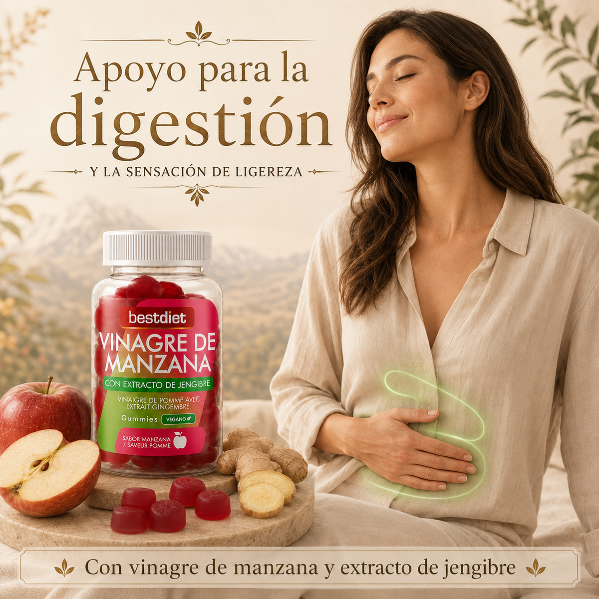 Gummies de Vinagre de Manzana con Extracto de Jengibre