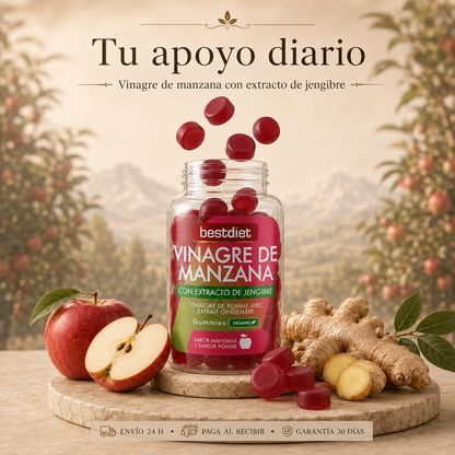Gummies de Vinagre de Manzana con Extracto de Jengibre