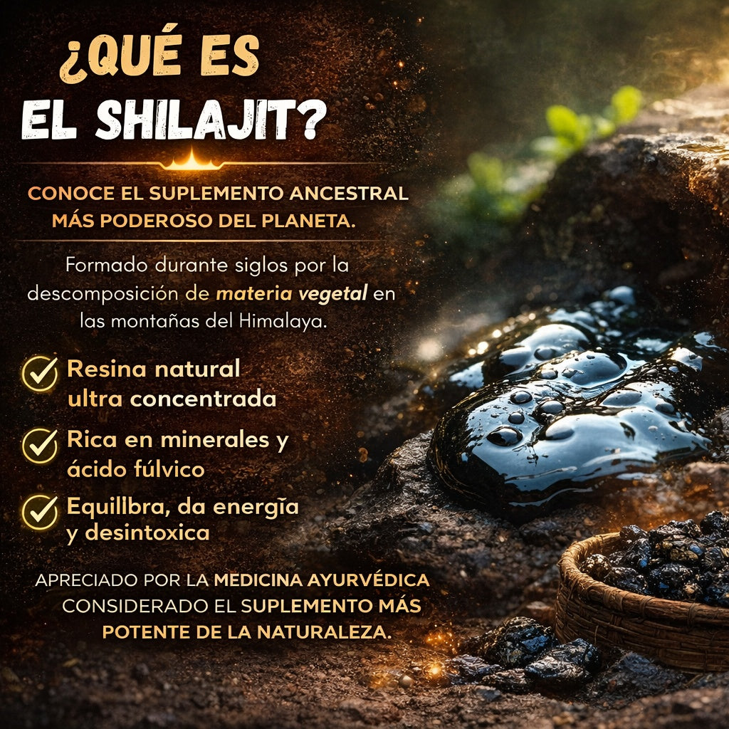 Resina orgánica pura del Himalaya SHILAJIT 100g