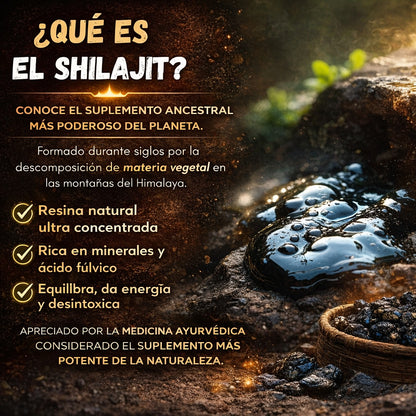 Resina orgánica pura del Himalaya SHILAJIT 100g