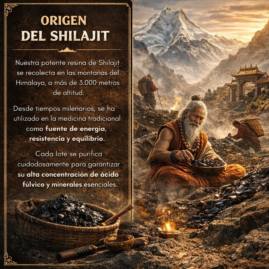 Resina orgánica pura del Himalaya SHILAJIT 100g